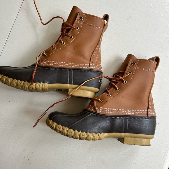 LL bean women's original bean waterproof  boots tan/brown - Picture 2 of 7